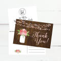 Vase Flowers Thank You Weeding Card Wedding Invitation